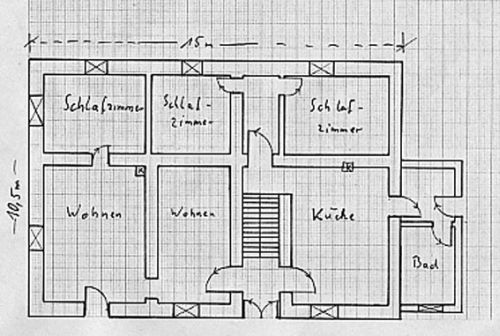 Ferienhaus-Grundriss