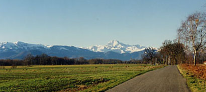 Blick auf die Pyrenen